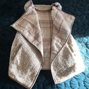 Reversible Plaid Sherpa Vest